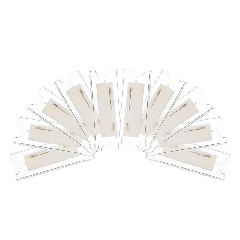 Acrylic, Bảng tên nhân viên, thẻ tên kim cài áo mica trong suốt, 70x25mm
