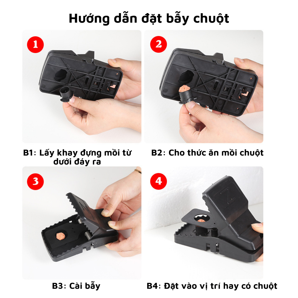 Bẫy Chuột Loại Kẹp Thông Minh Cao Cấp - Dụng Cụ Diệt Chuột Chăm Sóc Nhà Cửa