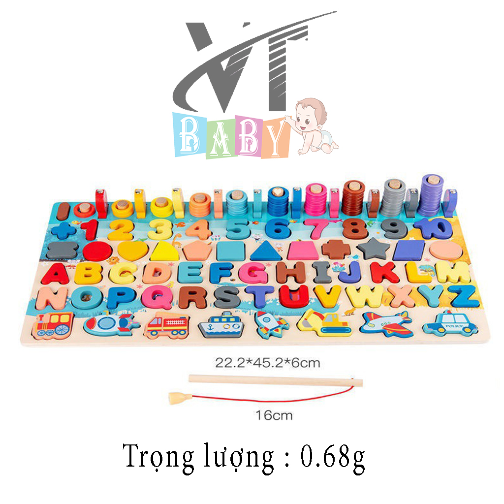 Đồ Chơi Thông Minh Ghép Hình + Câu Cá Cho Bé 6 In 1