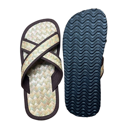 Dép cỏ bàng viền nâu Hương Quế – DCQ-101