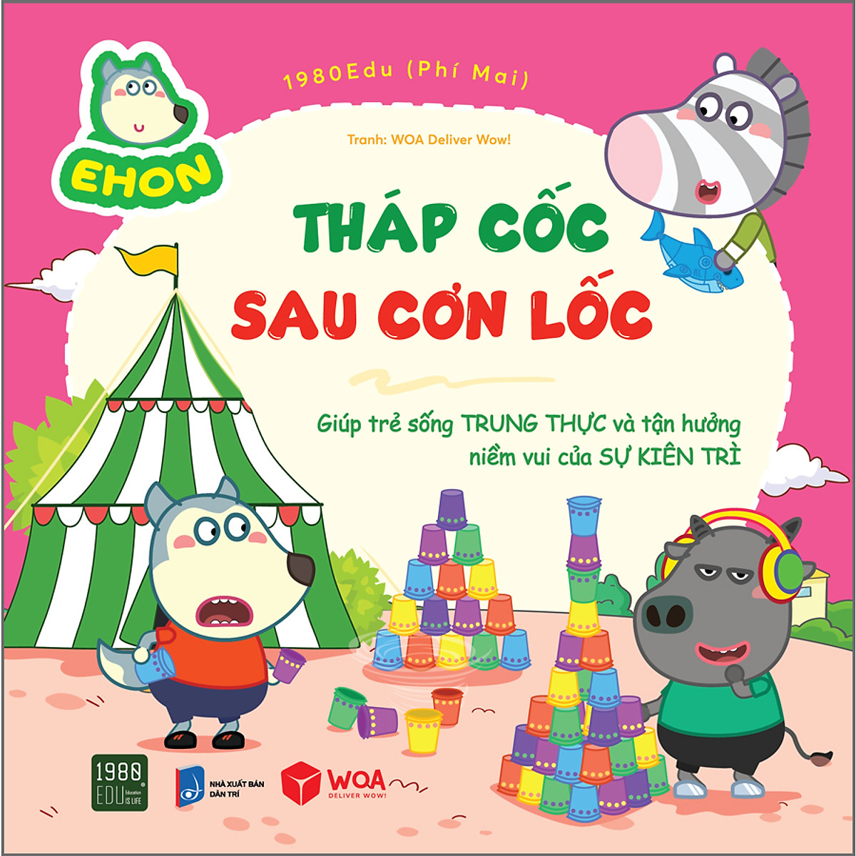 Sách Wolfoo Ehon - Tháp cốc sau cơn lốc