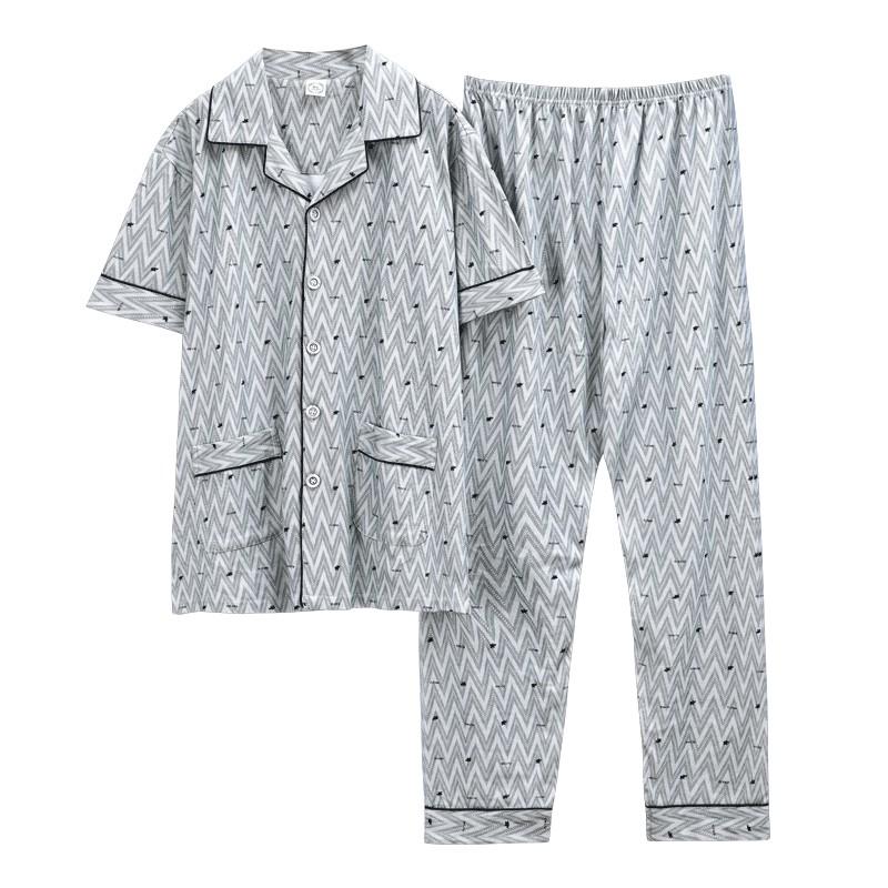 Bộ nam cộc tay Pijama chất vải cotton 100% thoáng mát, họa tiết nam tính, khỏe khoắn, hàng chuẩn Quảng Châu