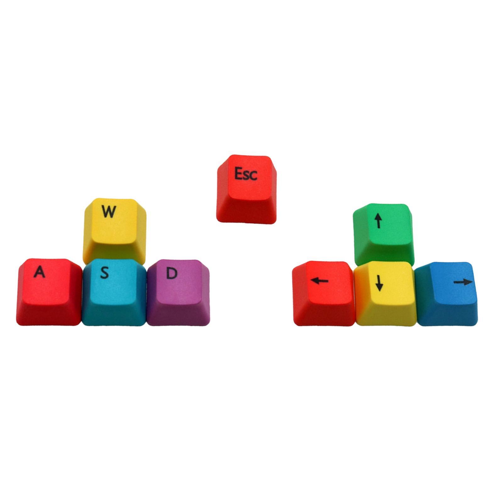 Upgraded PBT Pudding Keycaps 9pcs Set ESC ,  Keys , W , A , S , D