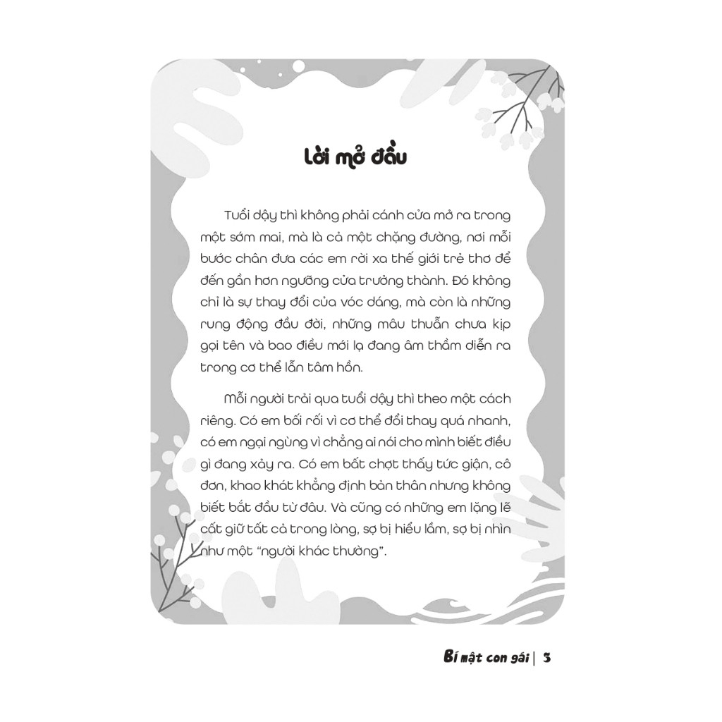 Cùng con bước qua tuổi dậy thì : Bí mật con gái - VT