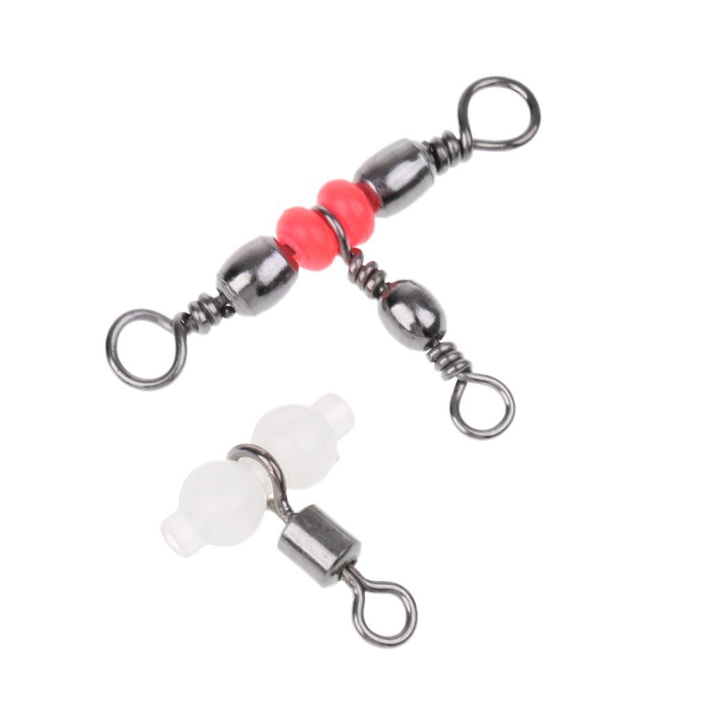 100Pcs Rolling Swivel Interlock Snap, Fastlock Snap, Luminous Gourd Swivel, Lure Connectors Accessories Fishing Tackle Box