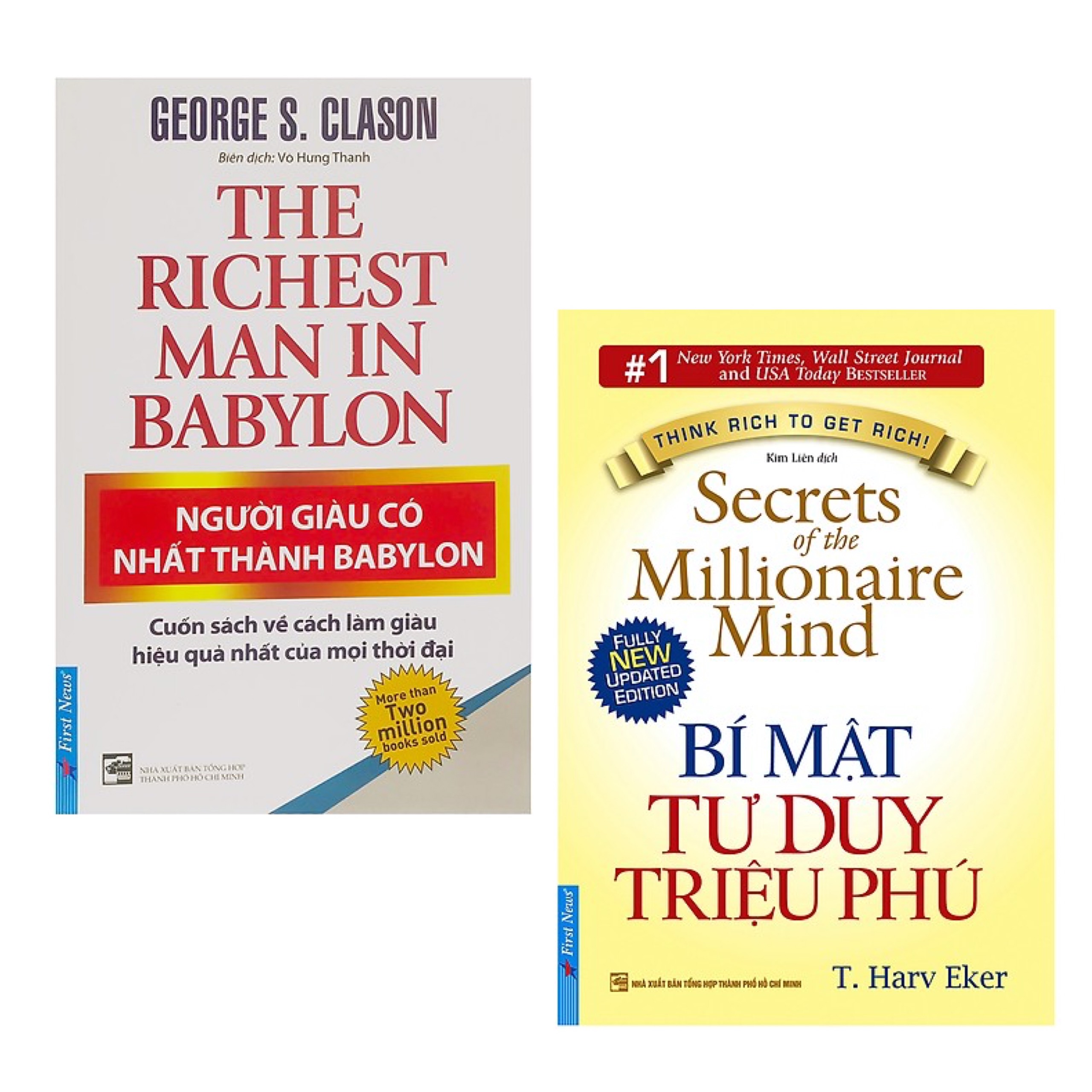 Combo Bài Học Kinh Nghiệm Làm Giàu Từ Người Thành Công: Bí Mật Tư Duy Triệu Phú  + Người Giàu Có Nhất Thành Babylon / Sách Kinh Tế (Tặng Kèm Bookmark Happy Life)