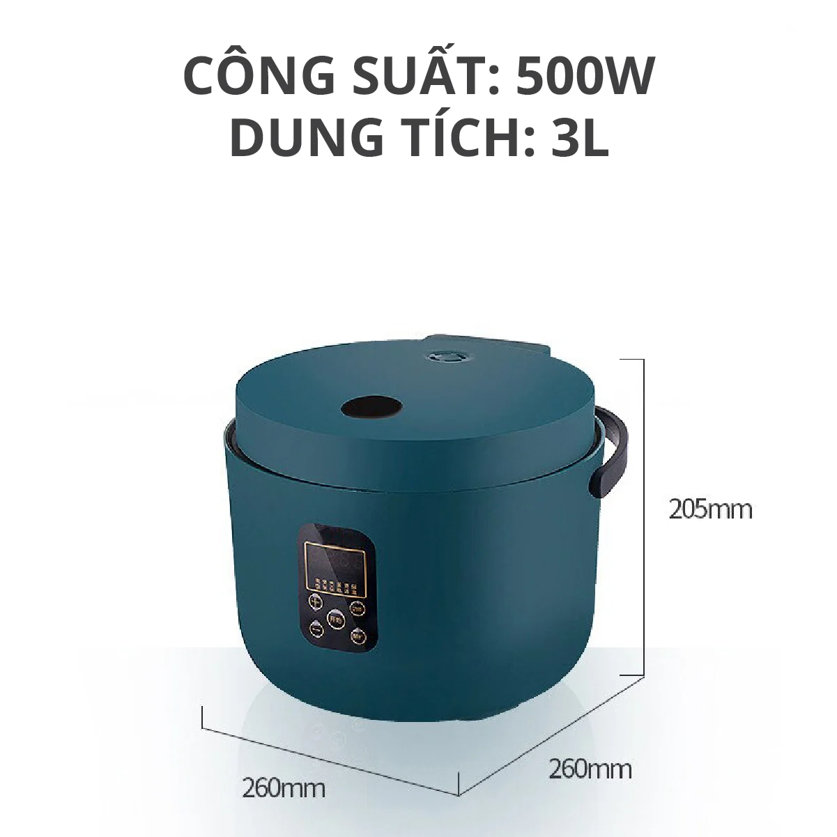 Nồi Cơm Điện Tử  Mishio MK300 Lòng Niêu 1.2L - Hàng chính hãng