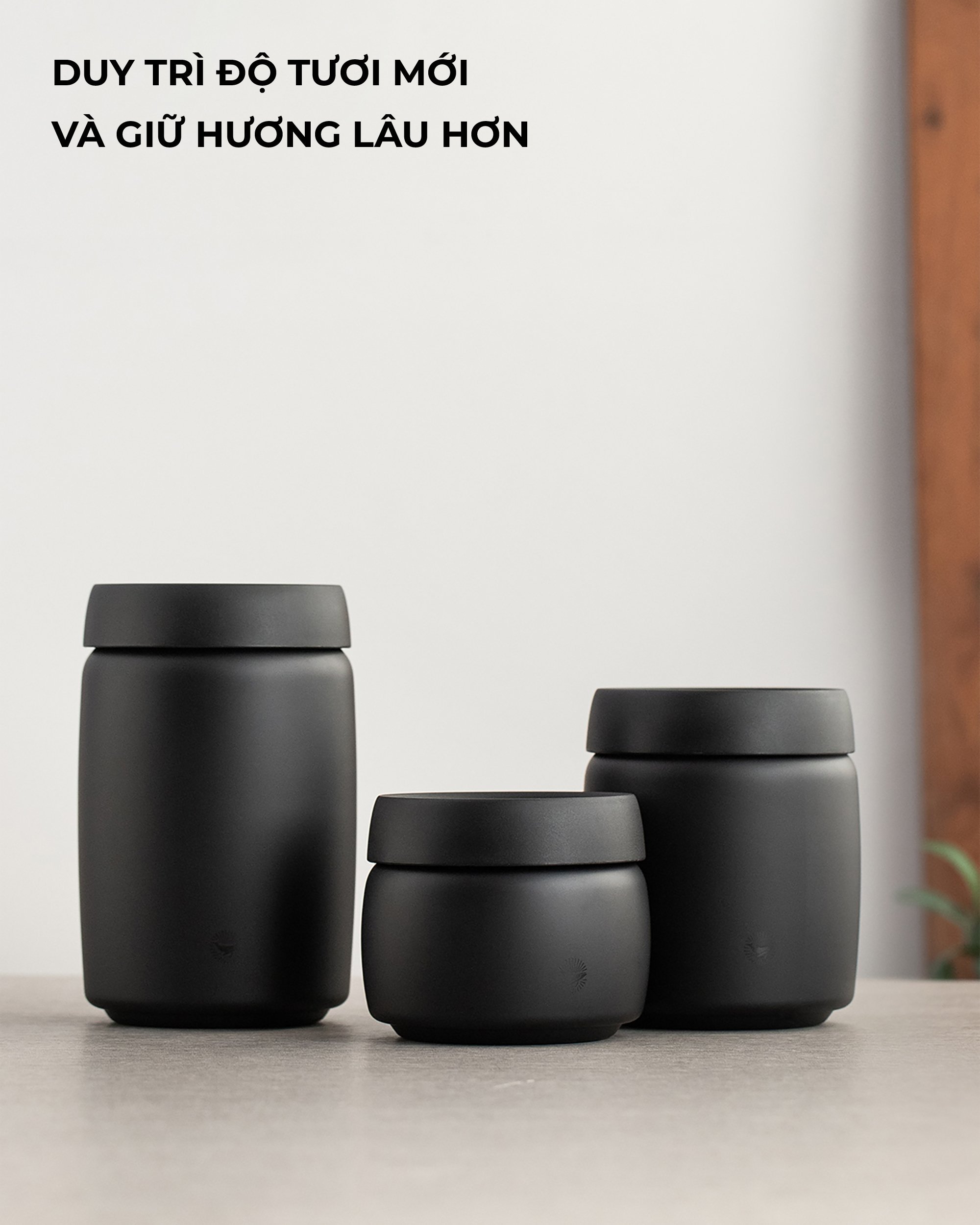 Hũ lọ inox 304 hút chân không bảo quản thực phẩm Cafede Kona
