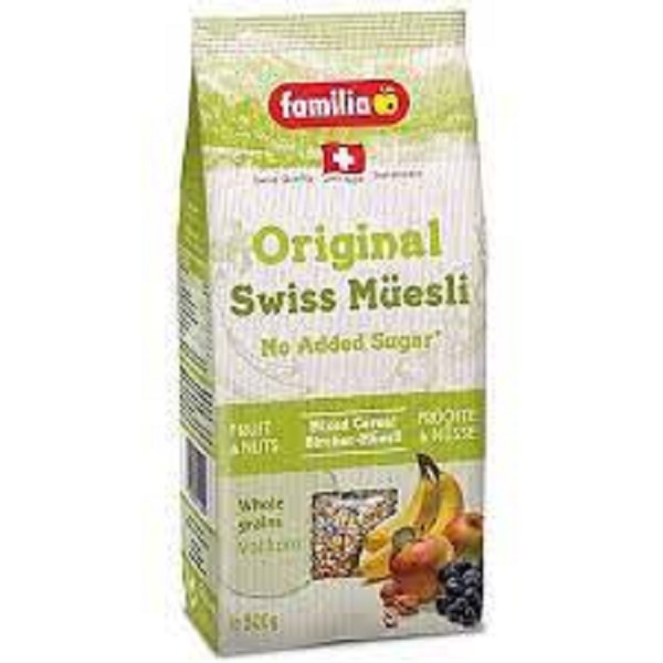 Ngũ Cốc Trộn Trái Cây Sấy Khô Không Đường Original Swiss Muesli Familia