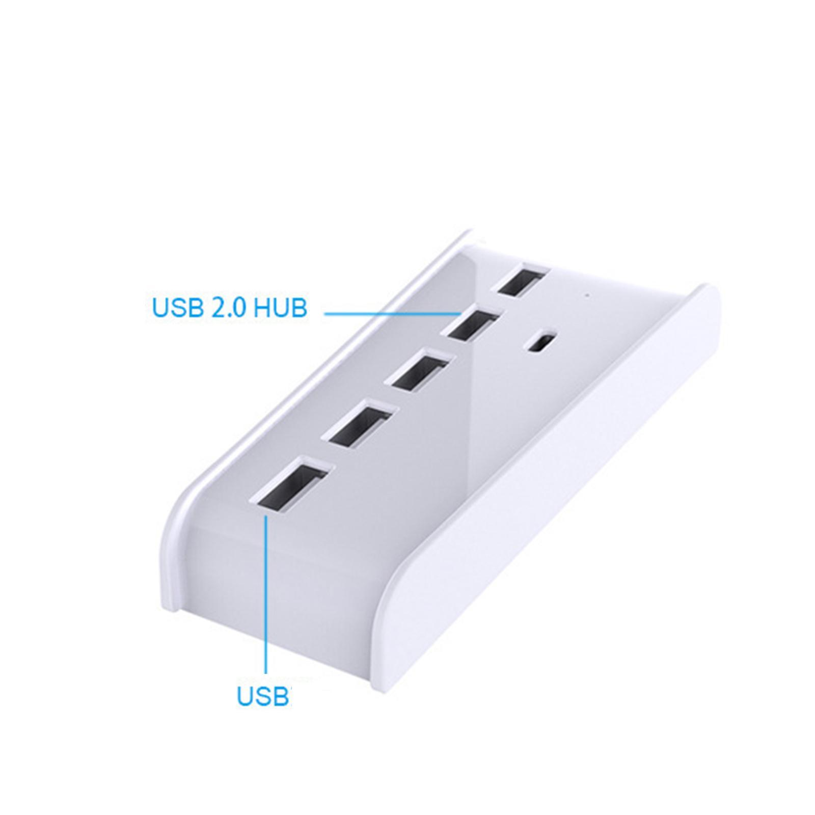 5 Port USB Hub for Game Console USB 2.0 Expansion Hub Splitter Adapter Parts