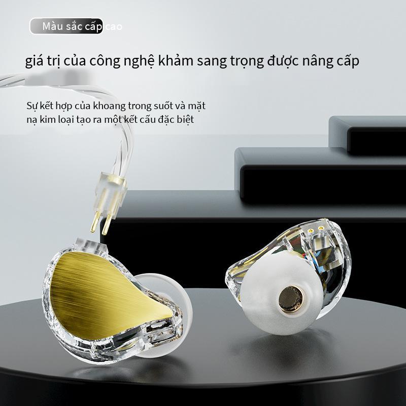 Tai nghe nhét tai có dây hai chân được ưa chuộng nhất trong tai chế độ riêng tư mới, tai nghe chơi game điều khiển bằng dây 3,5 mm có độ trung thực cao