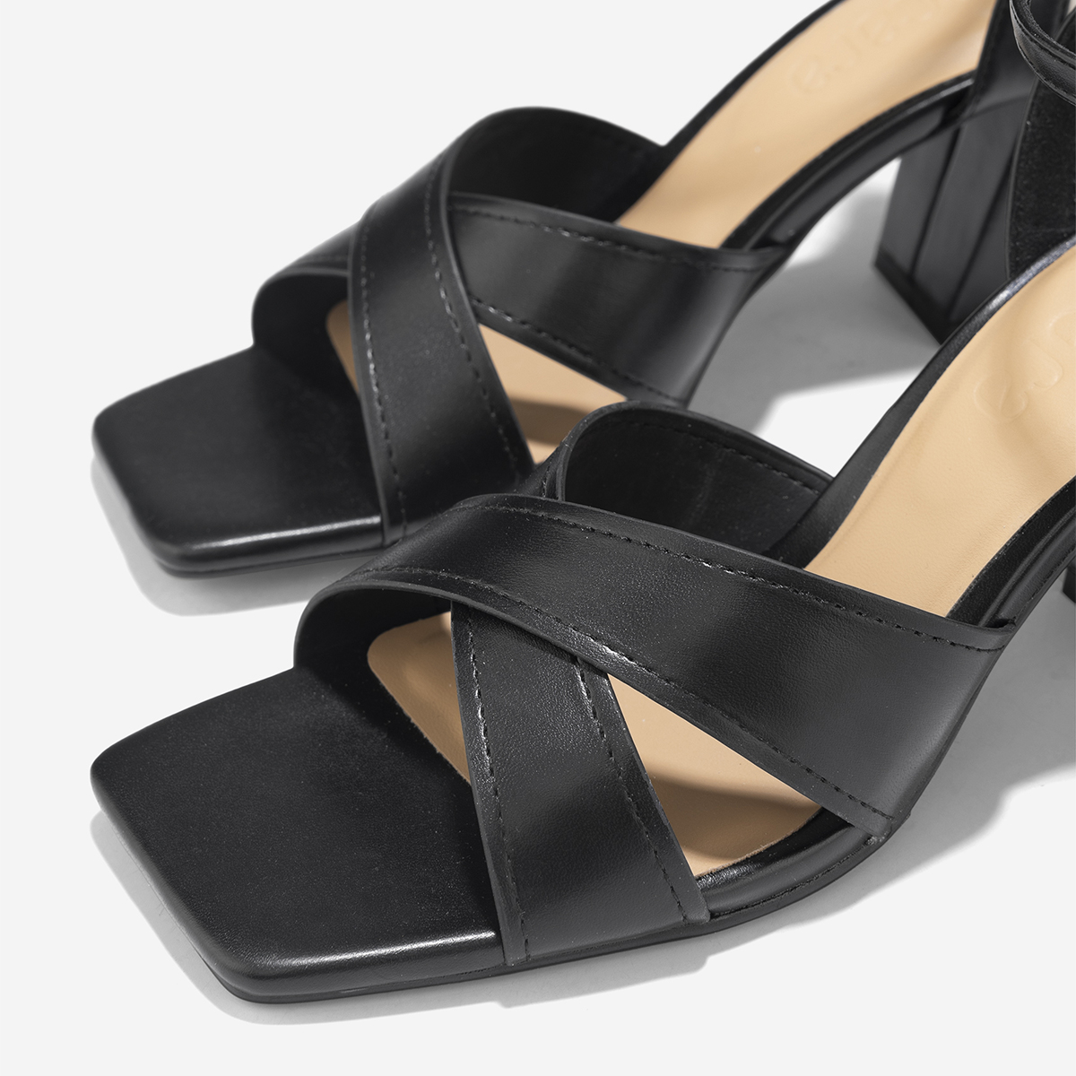 Giày Sandals Ankle Strap Quai Chéo Gót Trụ - SDN 0794
