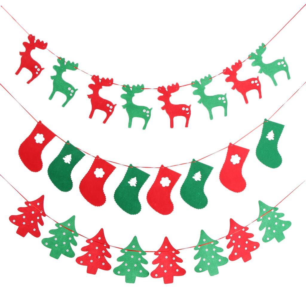 Christmas Non Woven  Banners Garland  Hanging Decor