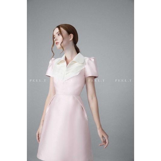 PEEL.T - Laverna Dress - Đầm baby cổ sơ mi tay phồng thiết kế đi chơi, dự tiệc, công sở