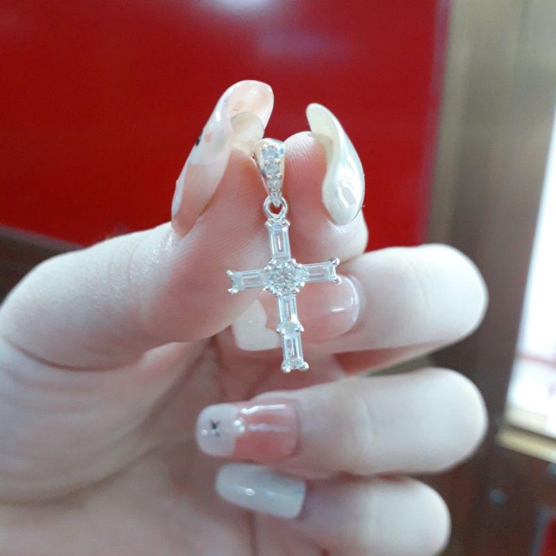 Mặt Dây Chuyền Bạc thánh giá full đá  YN JEWELRY
