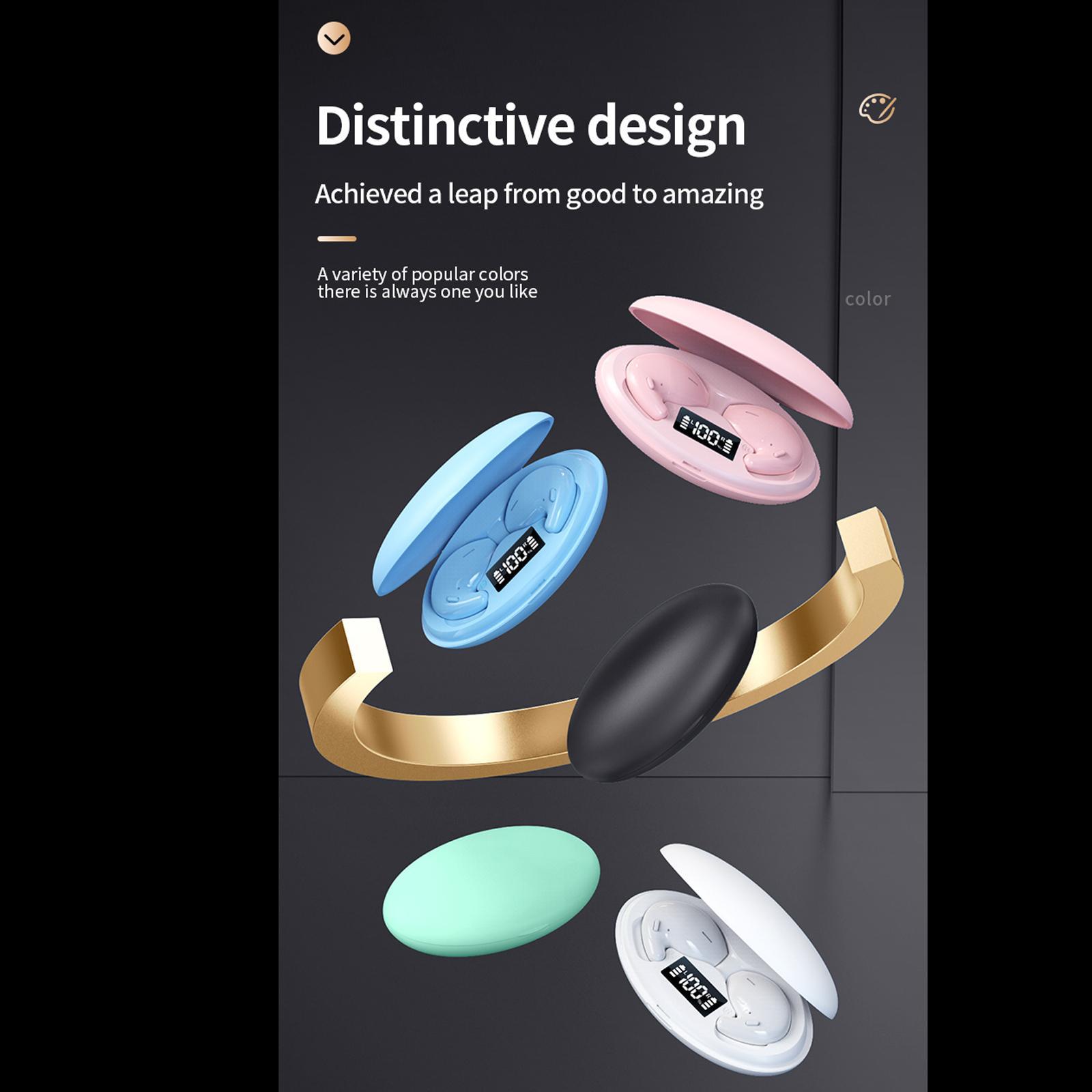 Portable earphones with 500mAh Charging Case for Sleeping Travel