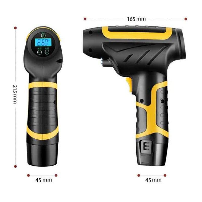 Máy bơm hơi không dây 120W 12V kỹ thuật số có thể tháo rời tiện dụng