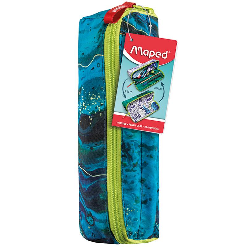 Bóp Viết Trendy 2 Mặt - Maped 931903 - Màu Xanh Lá - Tặng Kèm Vỉ 6 Bút Lông Màu