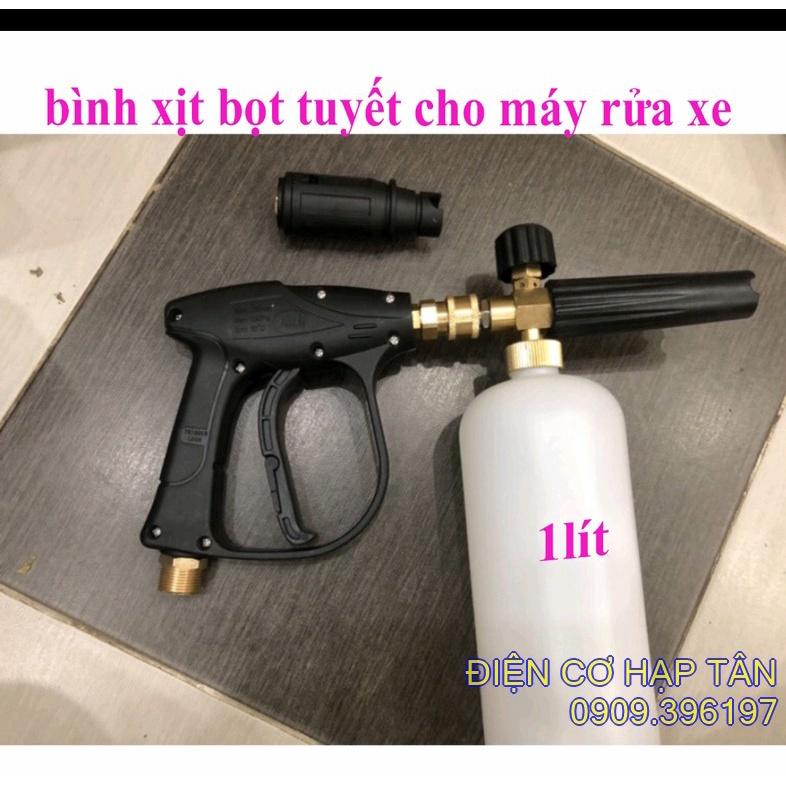 Bình phun bọt tuyết 1L + súng xịt rửa xe, bình tạo bọt 1 lít+ súng rửa xe, bình tạo bọt tuyết