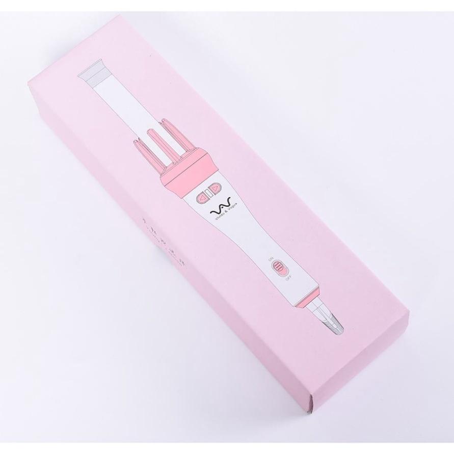 Máy uốn tóc Fullbox chính hãng lược điện làm xoăn xoay tự động ViVo 3 in 1 - Máy uốn tóc xoăn Vivo xoay tự động 360 độ