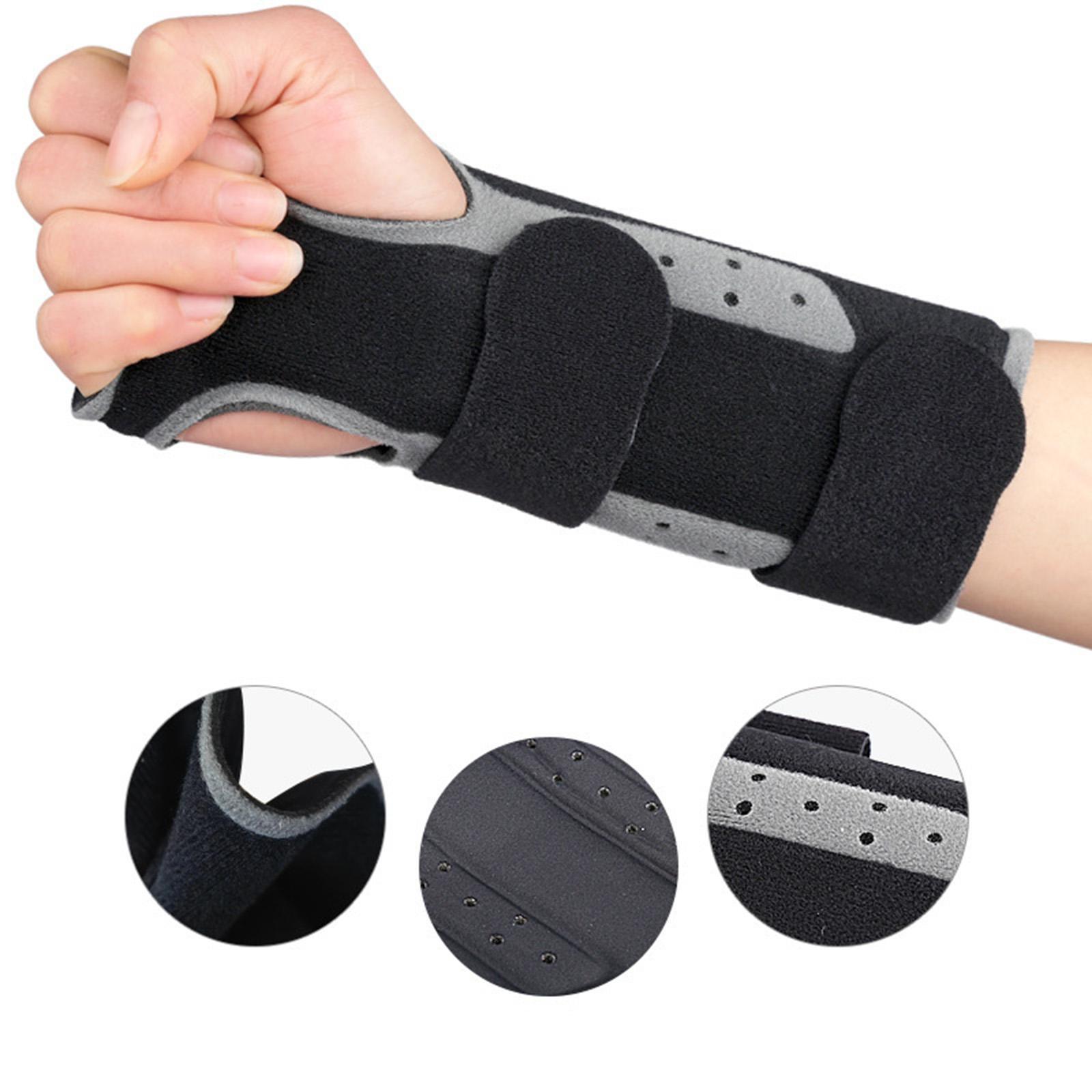 Wrist Support Brace Splint, Detachable Aluminum Strip Breathable Stabilization Hand Brace Hand and Wrist Support Wrist Compression Strap