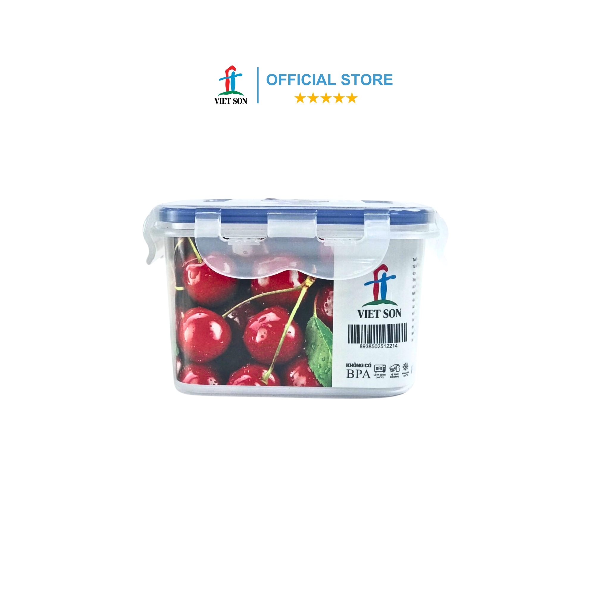 [TẶNG KHAY RÁO NƯỚC] Bộ 2 Hộp Đựng Thực Phẩm  VIETSON 850ml Nắp Khóa 4 Cạnh Kín Hơi