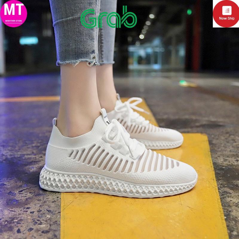 Giày sneaker thể thao tập gym, chạy bộ,aerobic nữ cổ chun thoáng khí đế mềm GN17