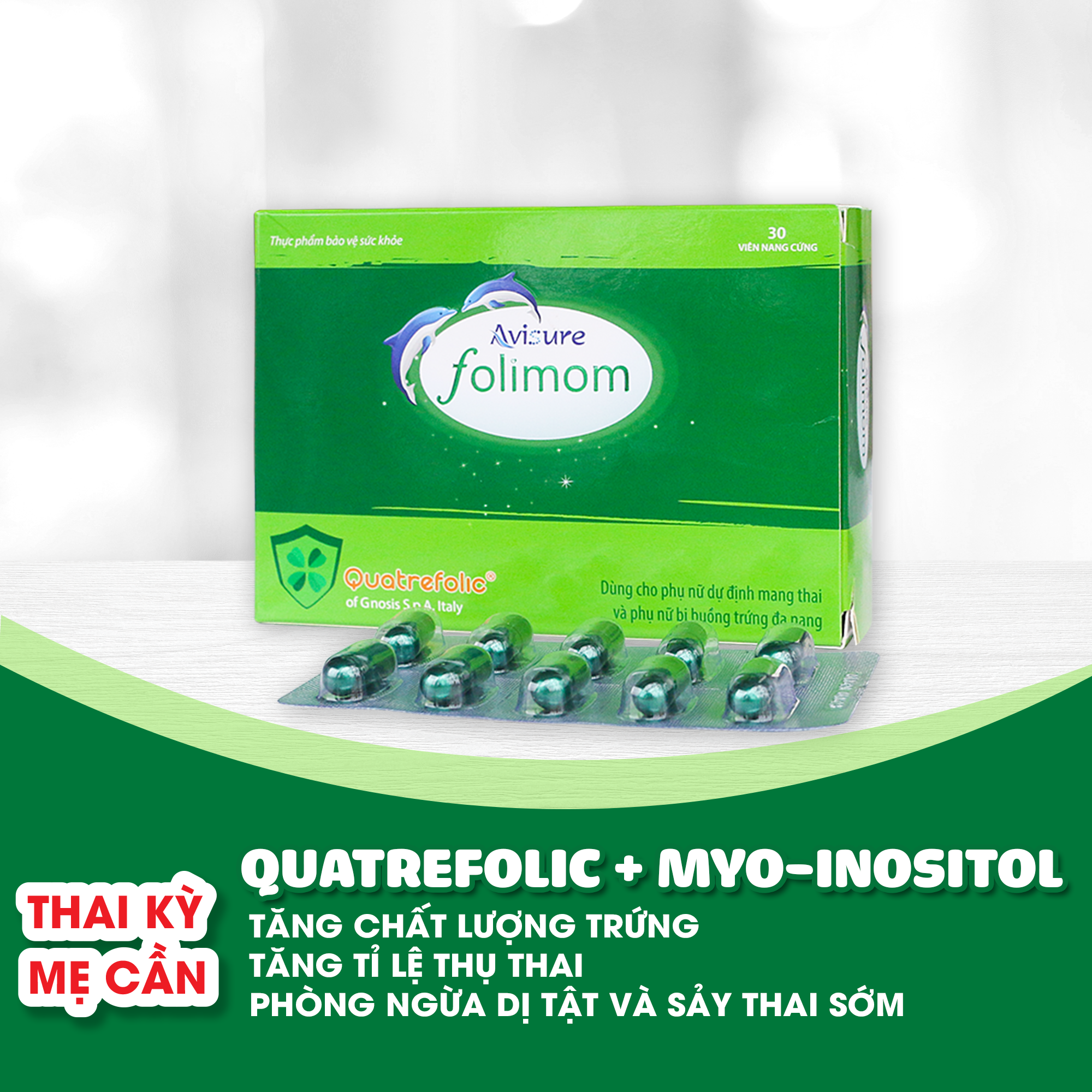 Avisure Folimom cho phụ nữ chuẩn bị mang thai, sảy thai nhiều lần