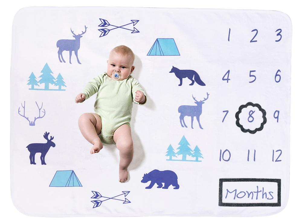 Cho Bé Hàng Tháng Cột Mốc Chăn Trẻ Sơ Sinh Chụp Ảnh Bọc Nền Lịch Sơ Sinh Xe Đẩy Bao Chăn Ga Gối Ngủ Đầm