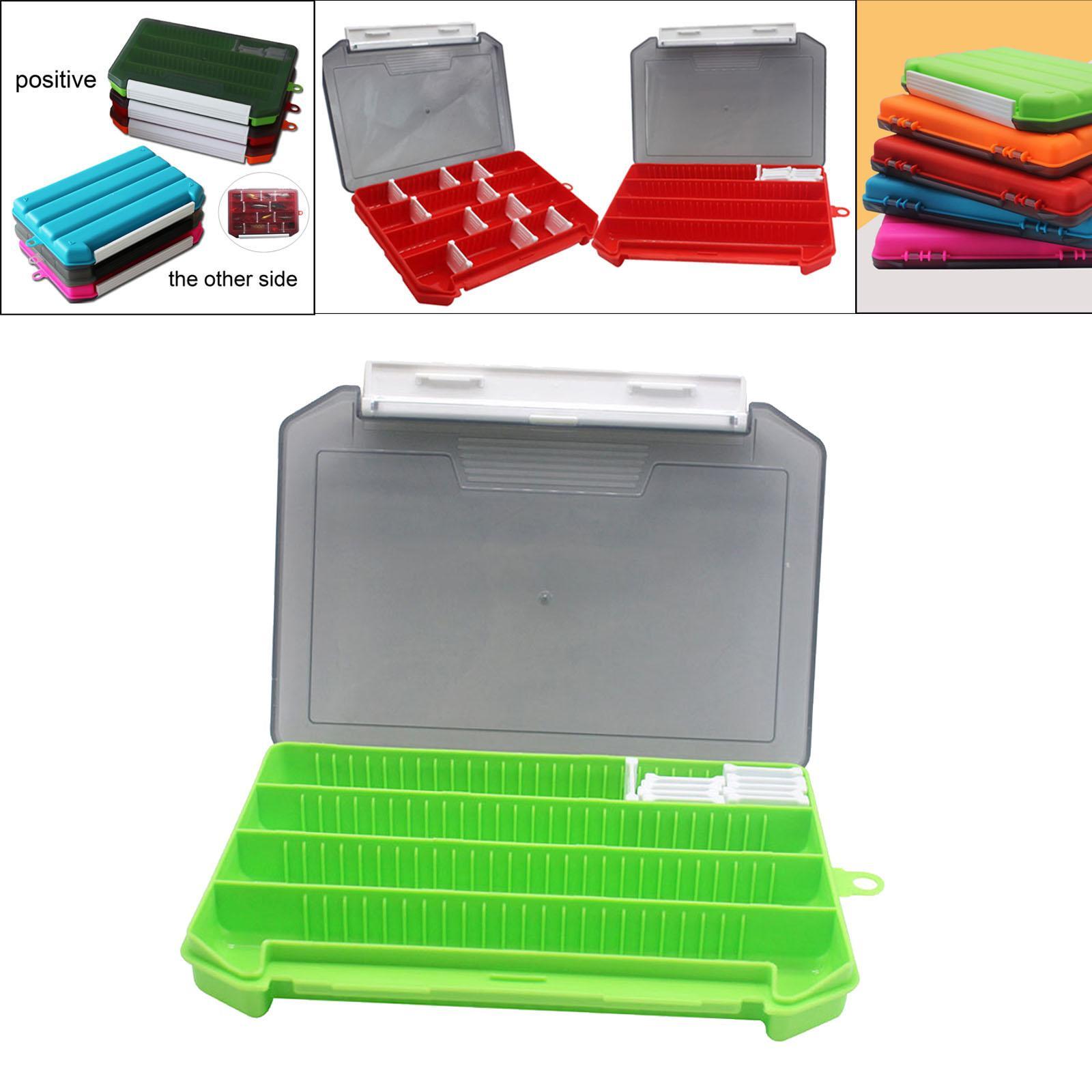 Fishing Box Tray Organizer Case Fishing Baits Hooks Rig Green