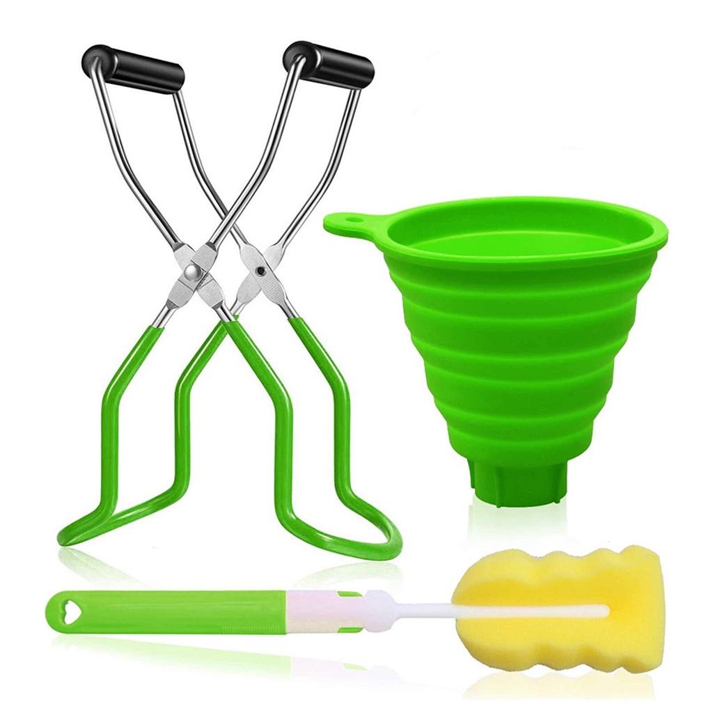 AA Canning Kits Kitchen Utensils Anti-scalding Dish Clamp Collapsible Funnel Sponge Brush Canning Supplies