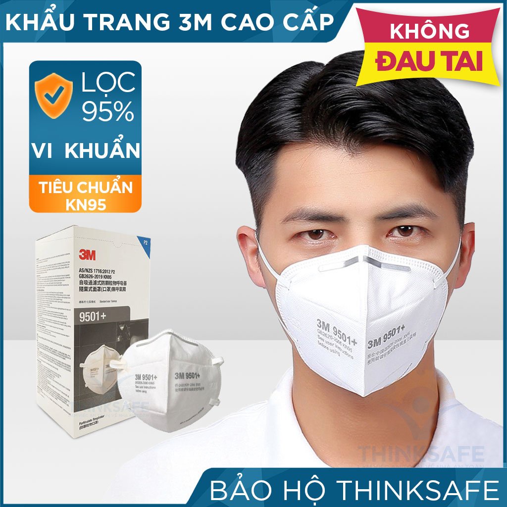 Khẩu trang có van 3M Thinksafe, vải kháng khuẩn, chống bụi mịn, phòng dịch, đẹp, chính hãng 3M - 9501 -3M 9502 -3M 9105