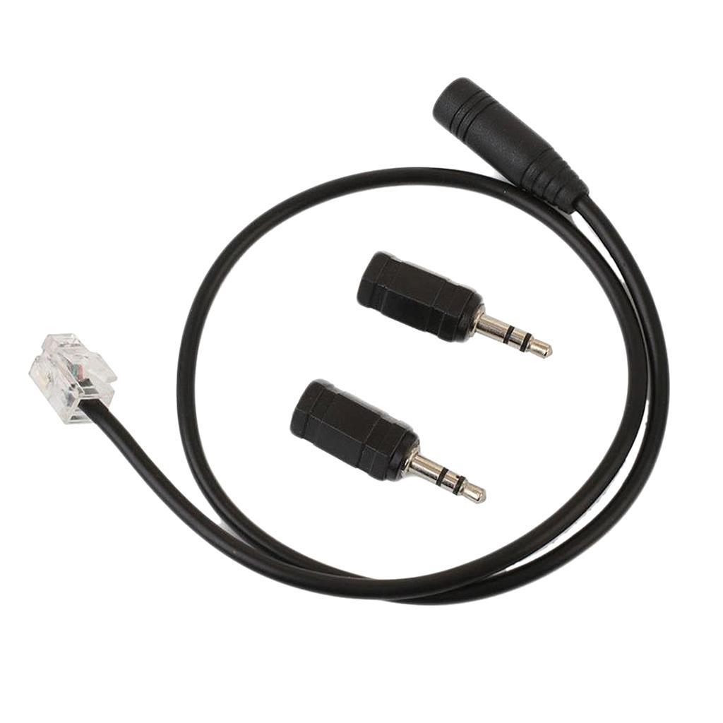 2X  to 3.5mm 2.5mm Plug Cable Connector For Telephone Headsets