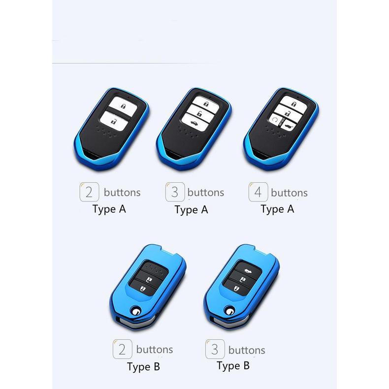 Vỏ Tpu Bảo Vệ Chìa Khóa Điều Khiển Từ Xa Cho Xe Hơi Honda City Hrv Brv Jazz Crv Accord Civic