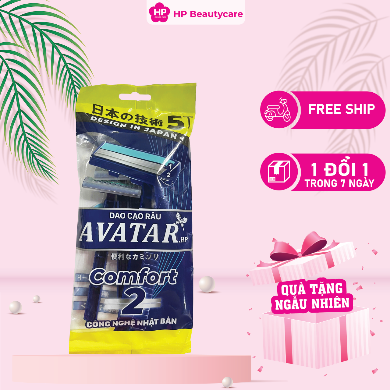 Dao Cạo Râu Avatar 2 Lưỡi Kép Thân Nhựa Dành Cho Nam Giới (Set 5 Cây)