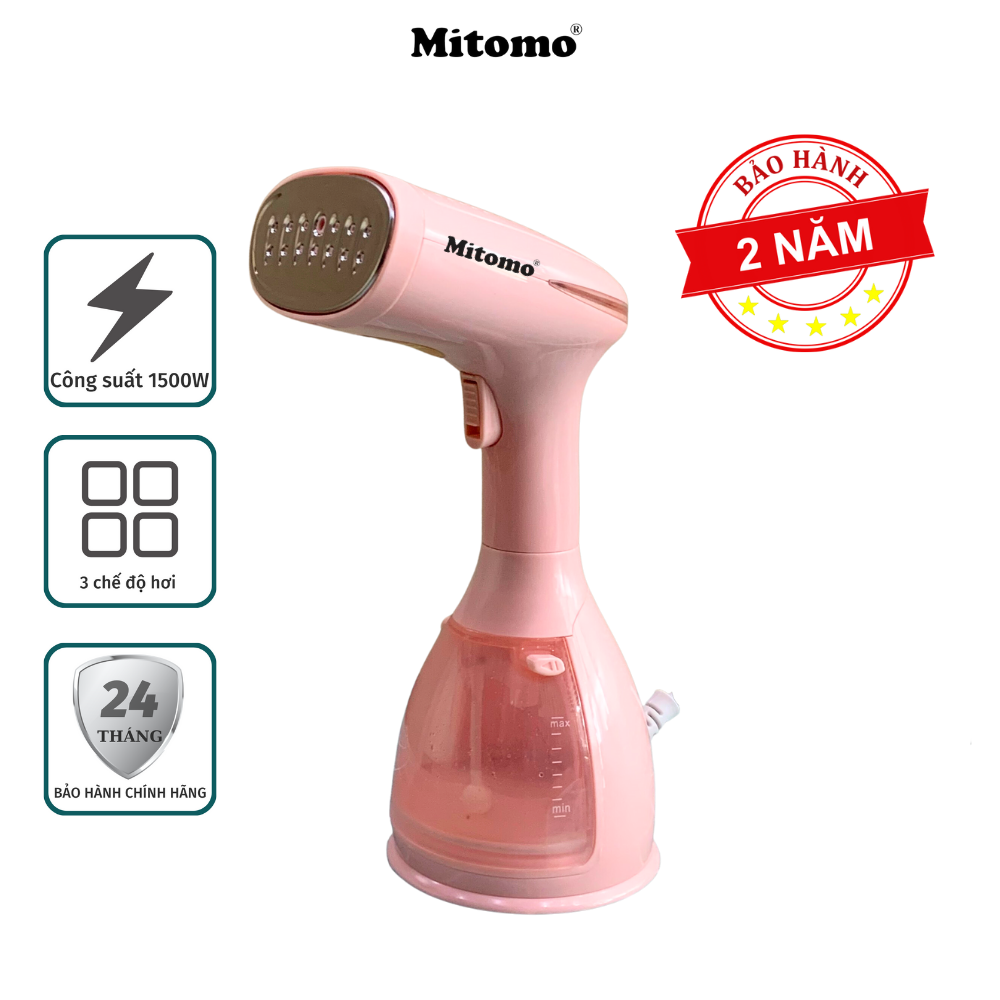 Bàn là hơi nước cầm tay Mitomo MW - 801 tích hợp 3 chế độ là hàng cao cấp công suất 1500W - bảo hành 2 năm hàng chính hãng