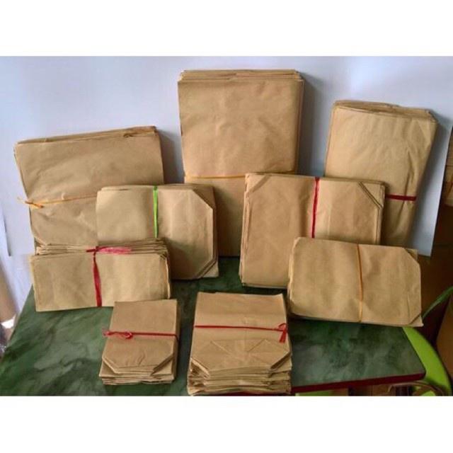 100 Túi giấy kraft không quai số T1