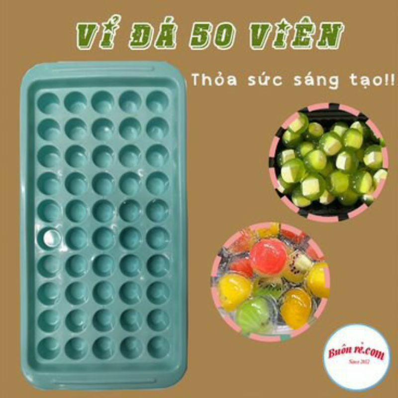 KHAY LÀM THẠCH LÀM ĐÁ TRÒN, VUÔNG VỈ 50 VIÊN