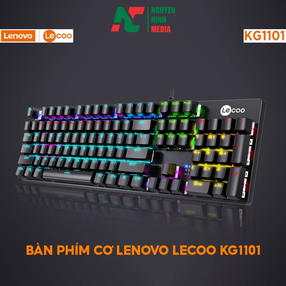 Bàn Phím Cơ Gaming Lenovo Lecoo KG1101 Mutil LED - Hàng Chính Hãng