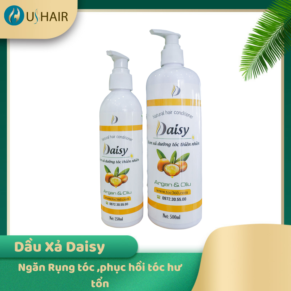 Dầu Xả Daisy Cho Da Đầu Nhạy Cảm Ngăn Rụng Tóc Phục Hồi Tóc Hư tổn Chai  500ml