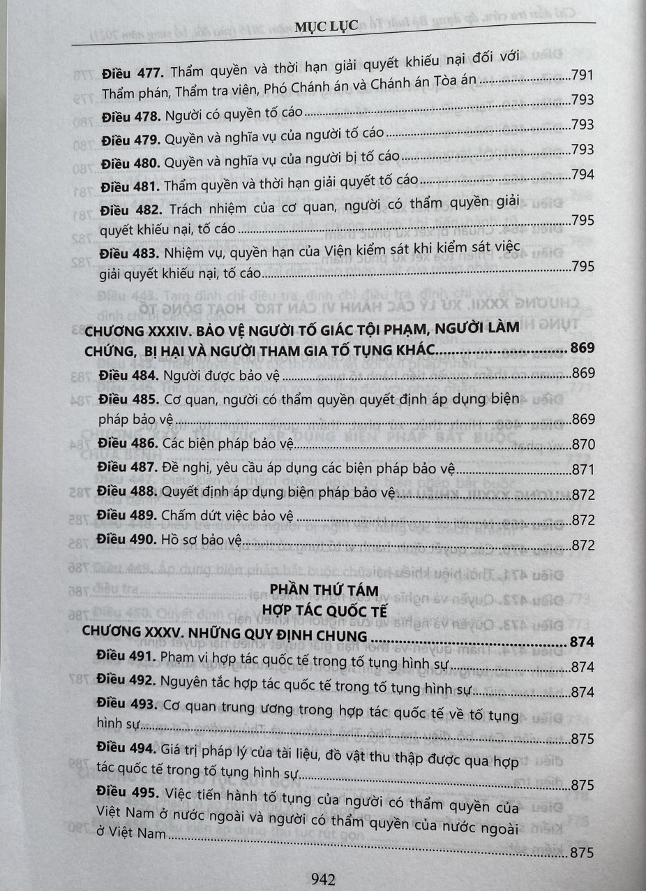 Chỉ dẫn tra cứu, áp dụng Bộ Luật Tố Tụng Hình Sự năm 2015 ( Sửa đổi, bổ sung năm 2021 )