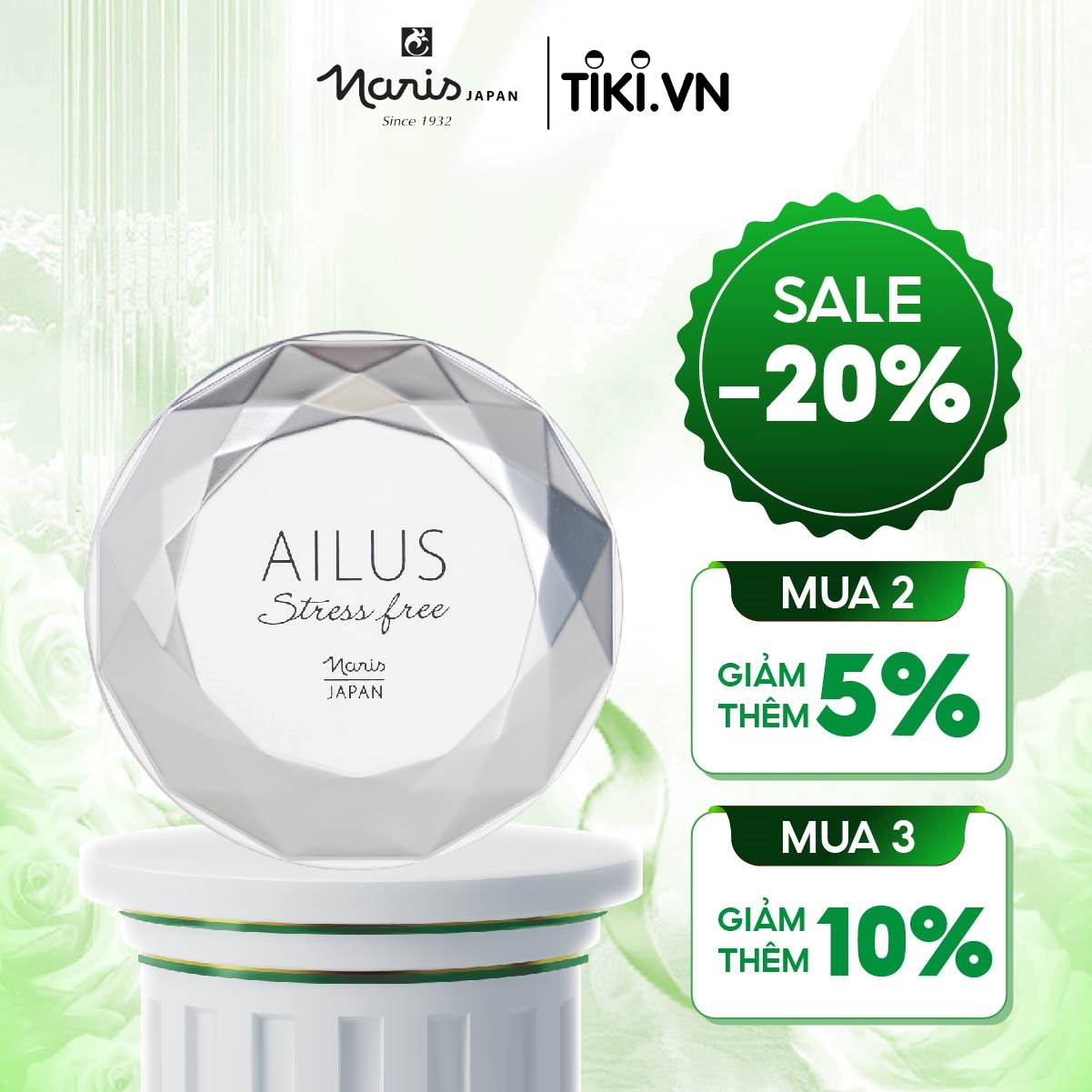 Phấn Phủ Ailus Stress Free Face Powder 12g