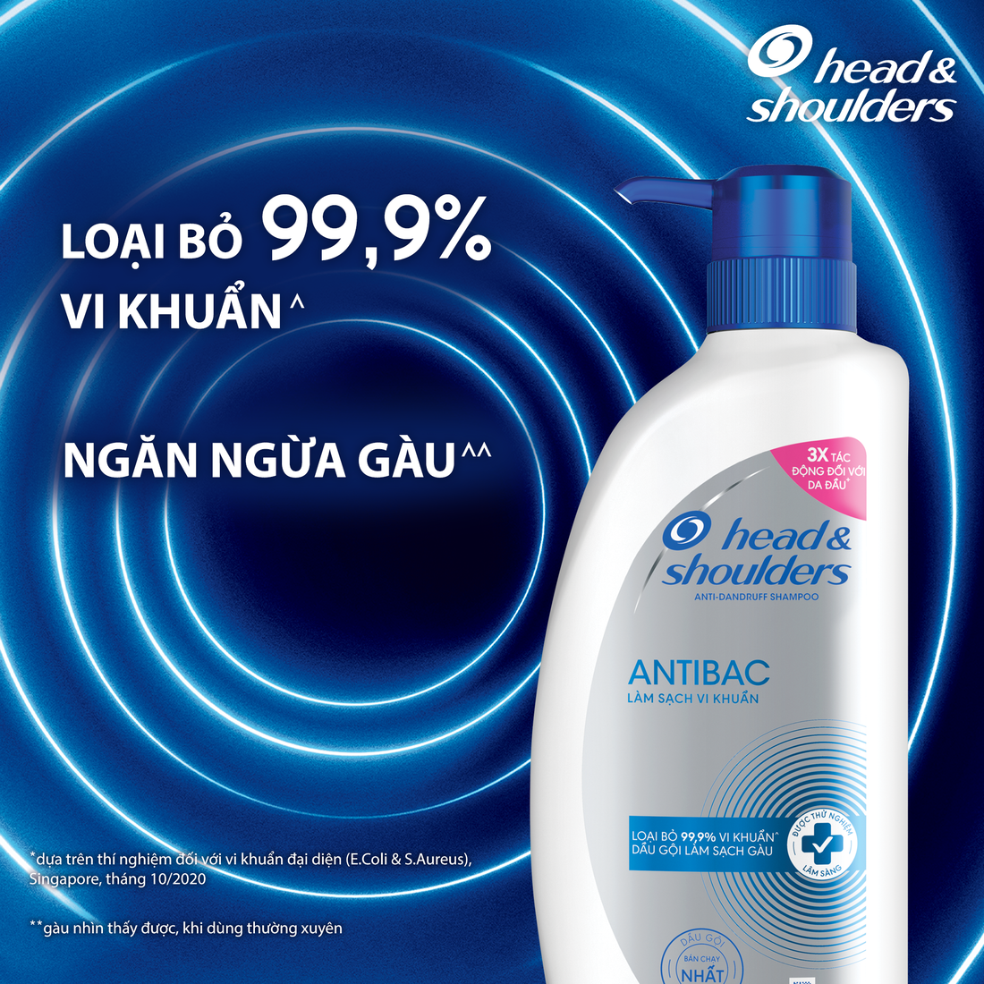 Dầu Gội HEAD & SHOULDERS Antibac Làm Sạch Vi Khuẩn Chai 850ML