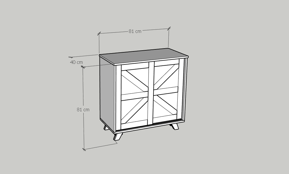 [Happy Home Furniture] RUNI, Tủ đựng đồ - 2 cánh cửa lùa,  81cm x 40cm x 81cm ( DxRxC), TCL_003