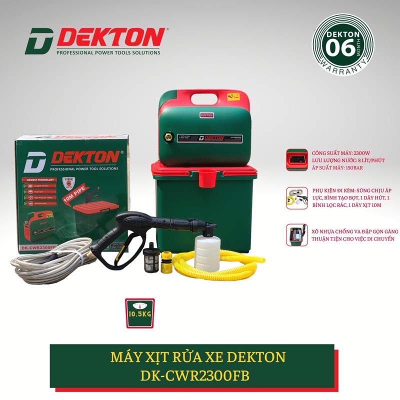 Máy Rửa Xe Chỉnh Áp DEKTON DK-CWR2300FB điện 220V