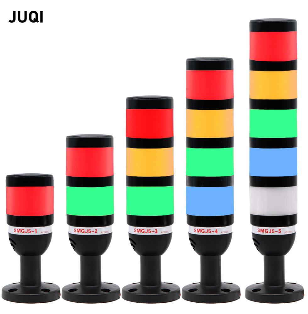 SMGJ5 Đèn LED đa chức năng mới Tín hiệu công nghiệp CẢNH BÁO Thiết bị báo động ánh sáng 12V 24 V 110 V 220 V 1 ~ 5 Tùy chọn