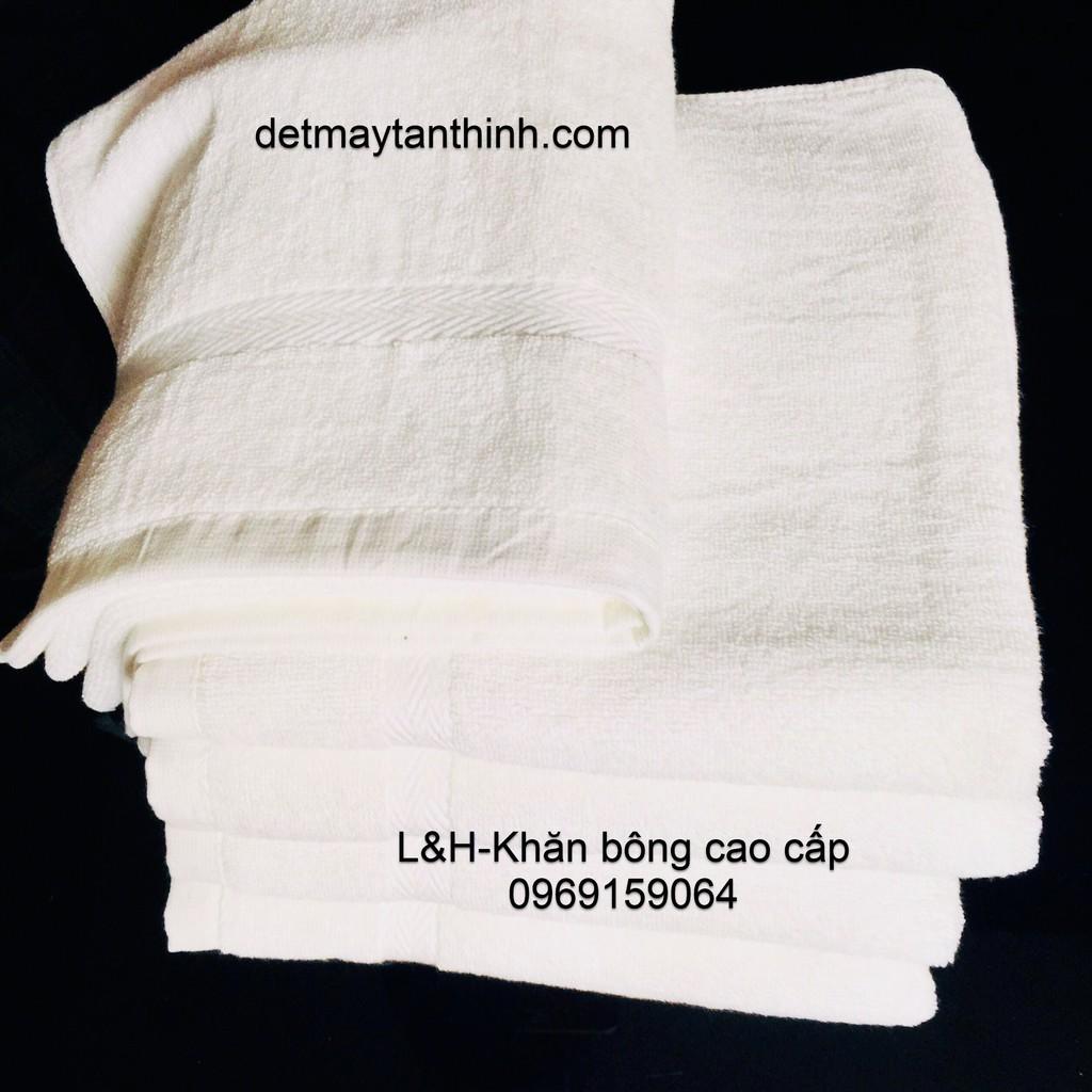 KHĂN TẮM TRẮNG KHÁCH SẠN KT 50 * 100cm, cotton CAO CẤP