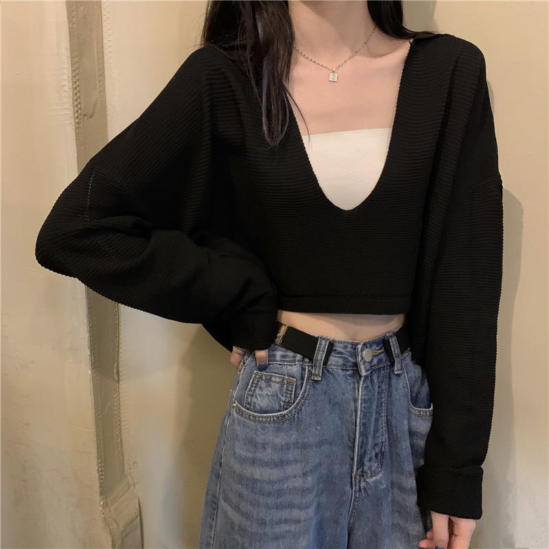 Áo croptop len khoác Ulzzang Quảng Châu ALC38