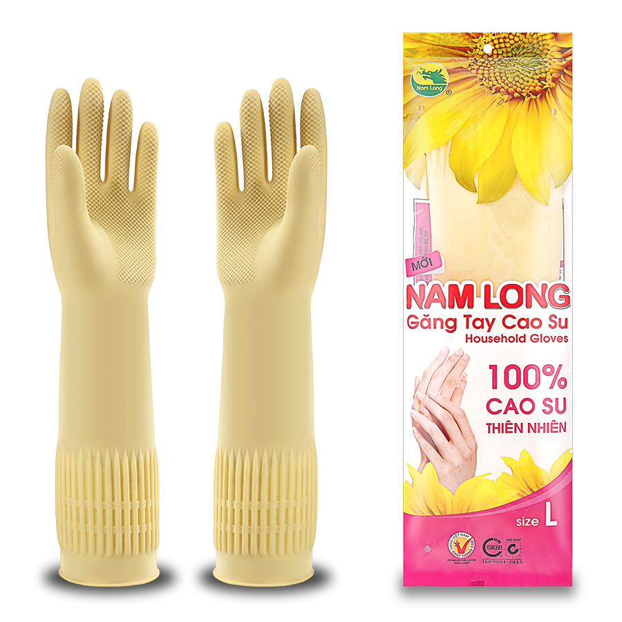 Găng tay cao su Nam Long size L - 40cm