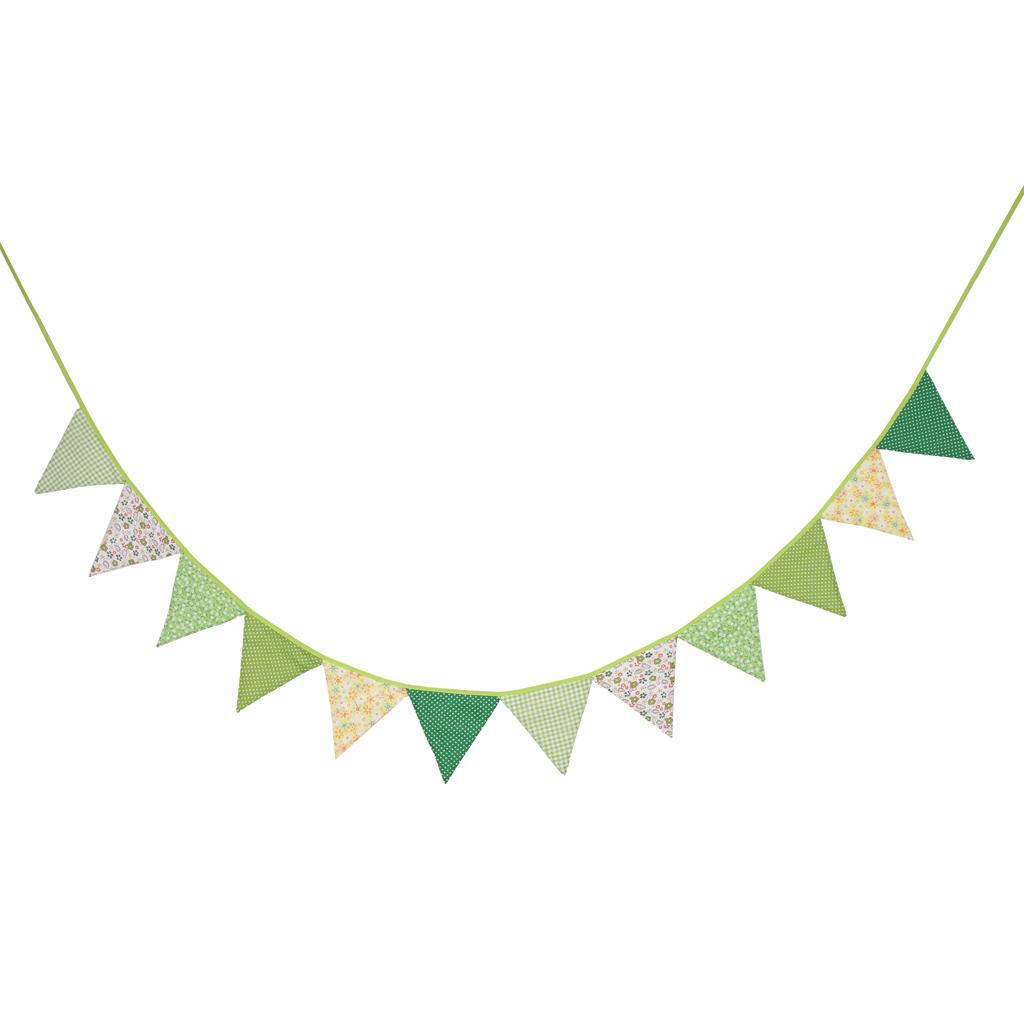 Colorful Fabric Bunting Banner Flag Wedding Nursery Birthday Party Decor